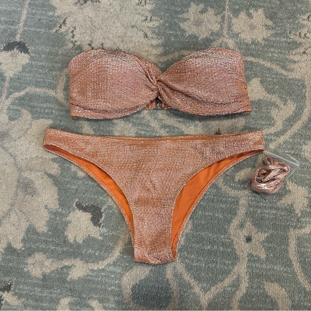 H&M bandeau swimsuit with bottoms & straps